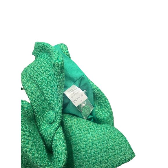 Tuckernuck Pomander Place Emerald Green Tweed Bianca Dress - Picture 10 of 11